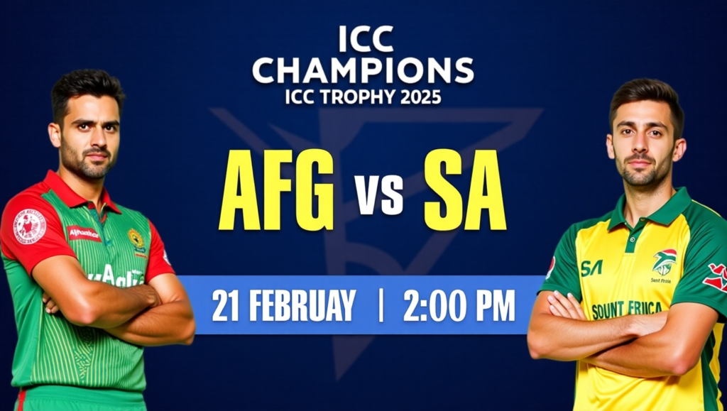 Afghanistan vs. South Africa, 3rd Match, Group B – ICC Champions Trophy 2025